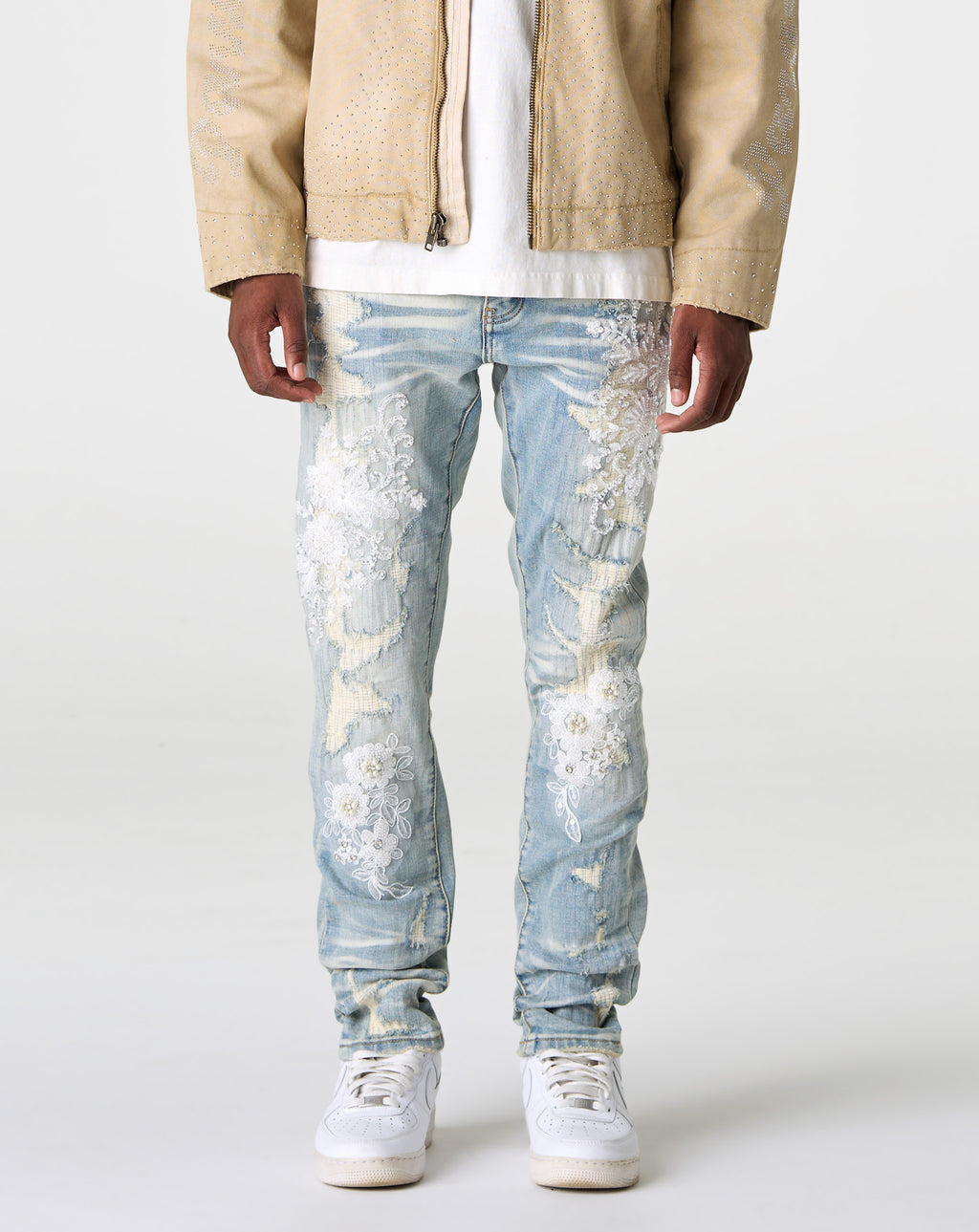 PRVT LBL Floral Ripped Skinny Jean - Rule of Next Apparel