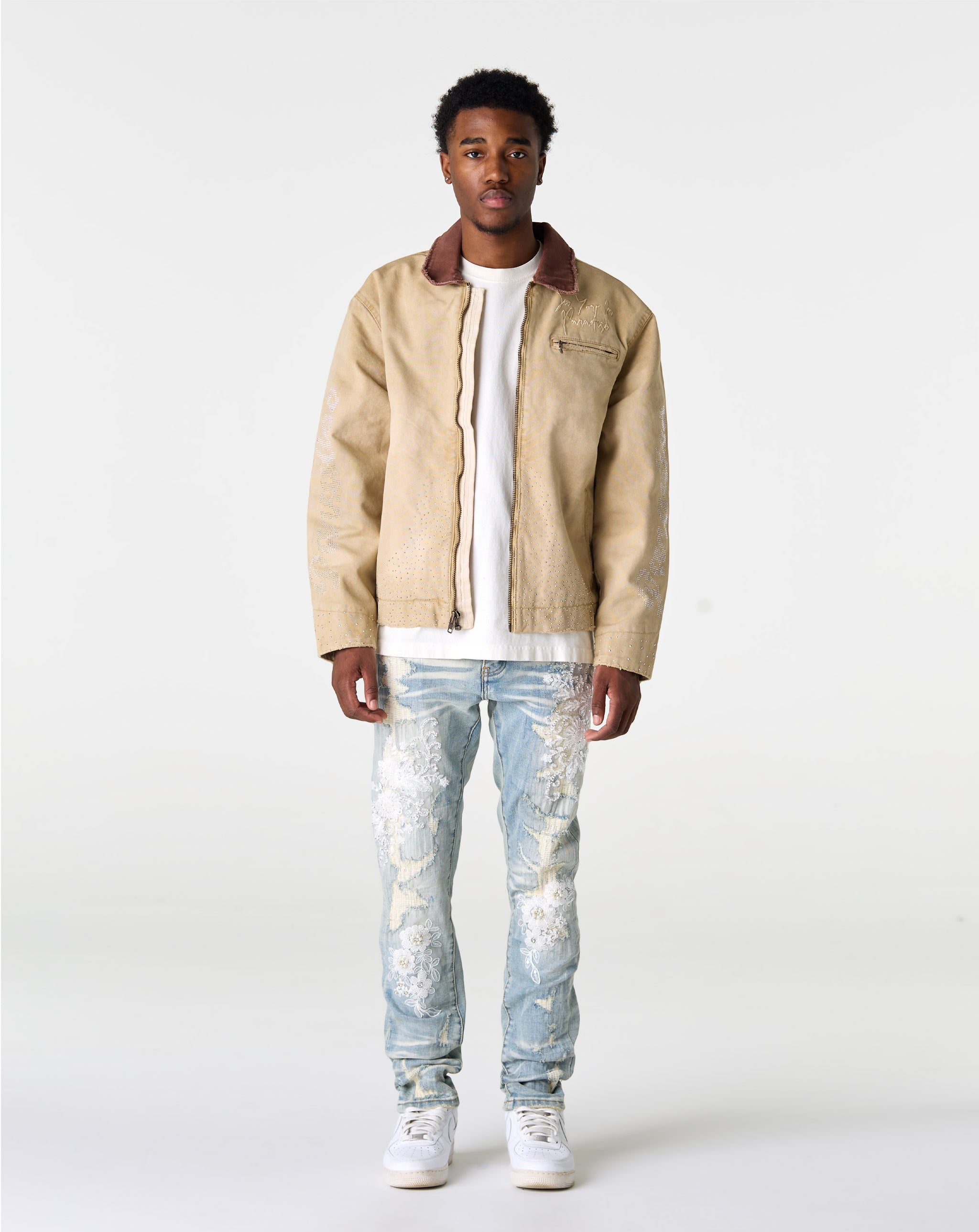 Floral Ripped Skinny Jean