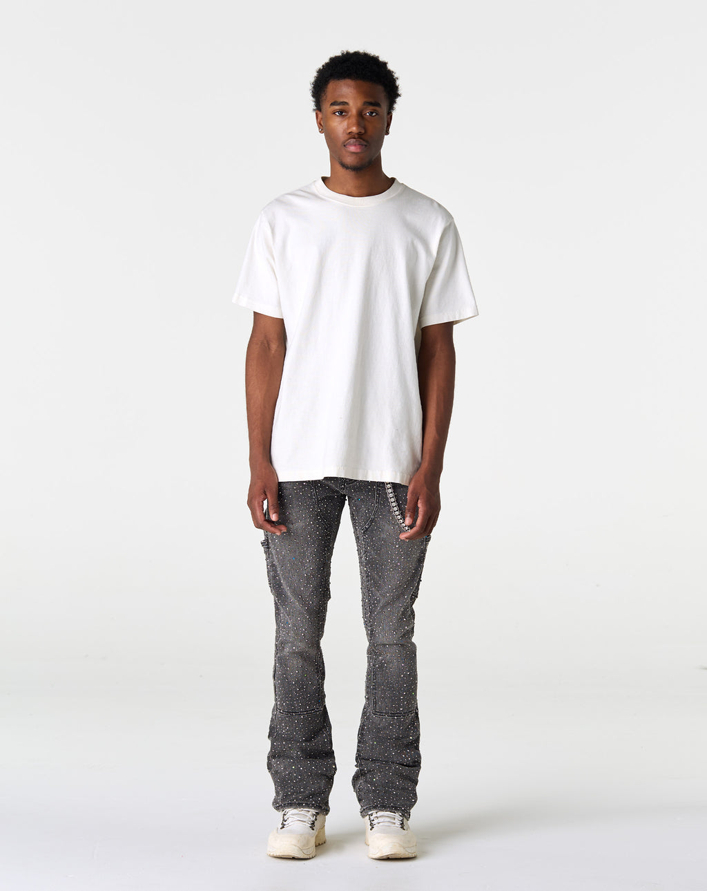 PRVT LBL Stacked Rhinestone Jean - Rule of Next Apparel