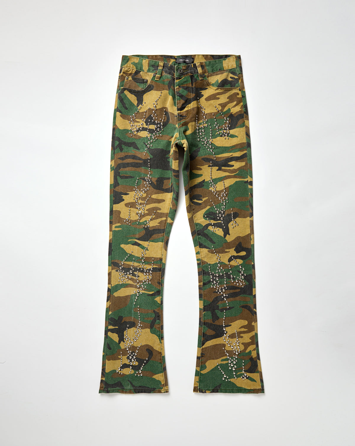 Stacked Camo Studded Pant