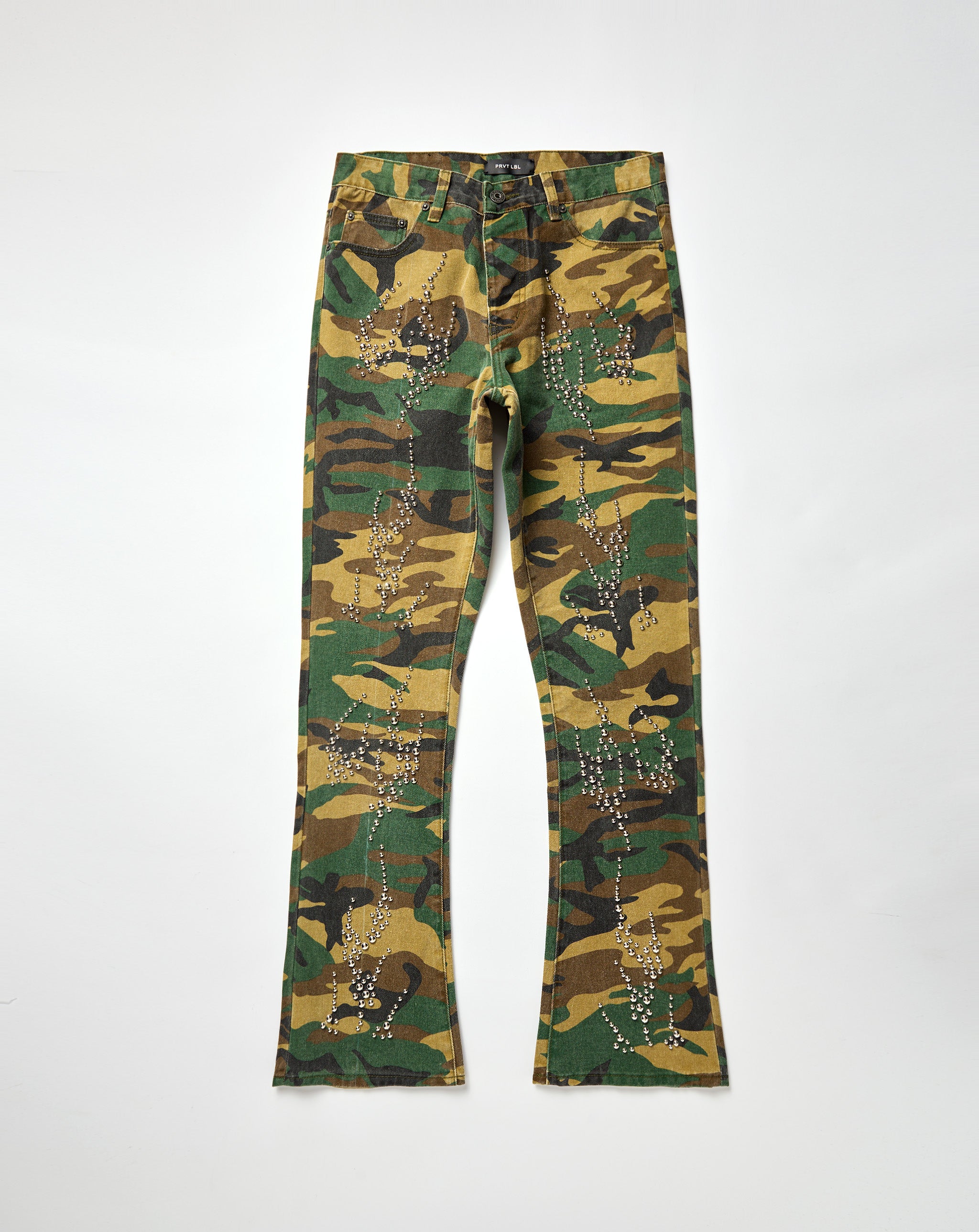 Stacked Camo Studded Pant