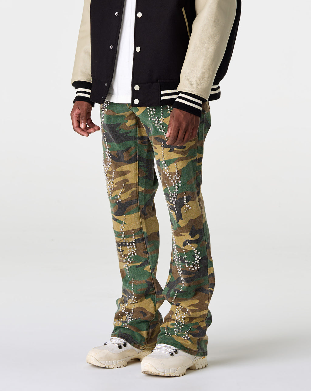 PRVT LBL Stacked Camo Studded Pant - Rule of Next Apparel