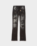 Jordan Craig Crossed Scythe Patches Stacked Jeans. Streetwear Apparel. Rule of Next - The Underground