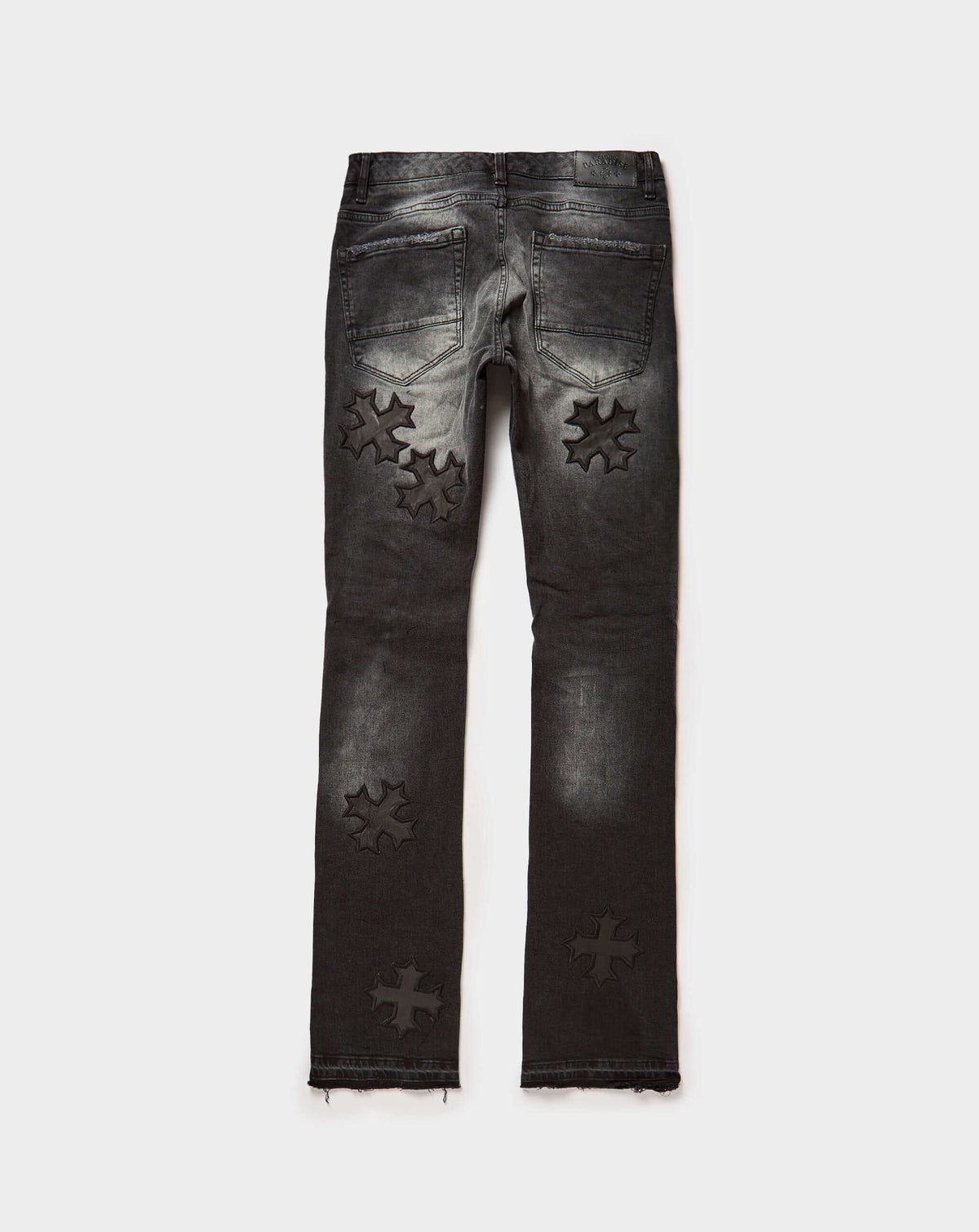 Jordan Craig Crossed Scythe Patches Stacked Jeans. Streetwear Apparel. Rule of Next - The Underground