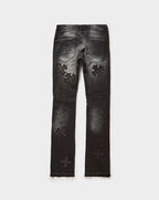 Jordan Craig Crossed Scythe Patches Stacked Jeans. Streetwear Apparel. Rule of Next - The Underground