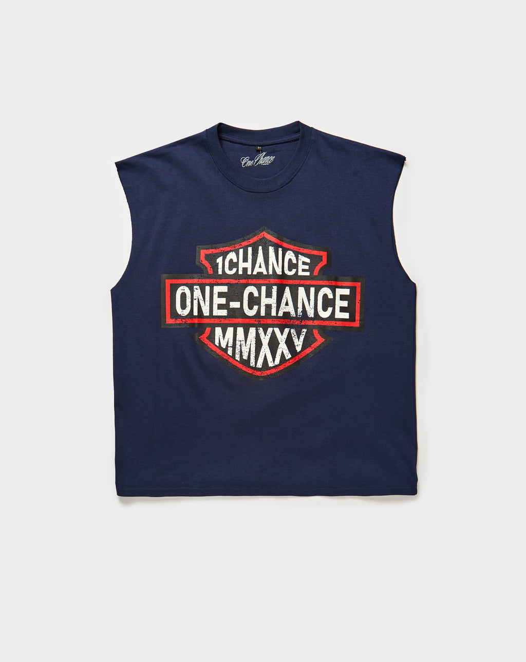 One Chance MMXXV Sleeveless Tee. Underground Apparel. Rule of Next Streetwear.