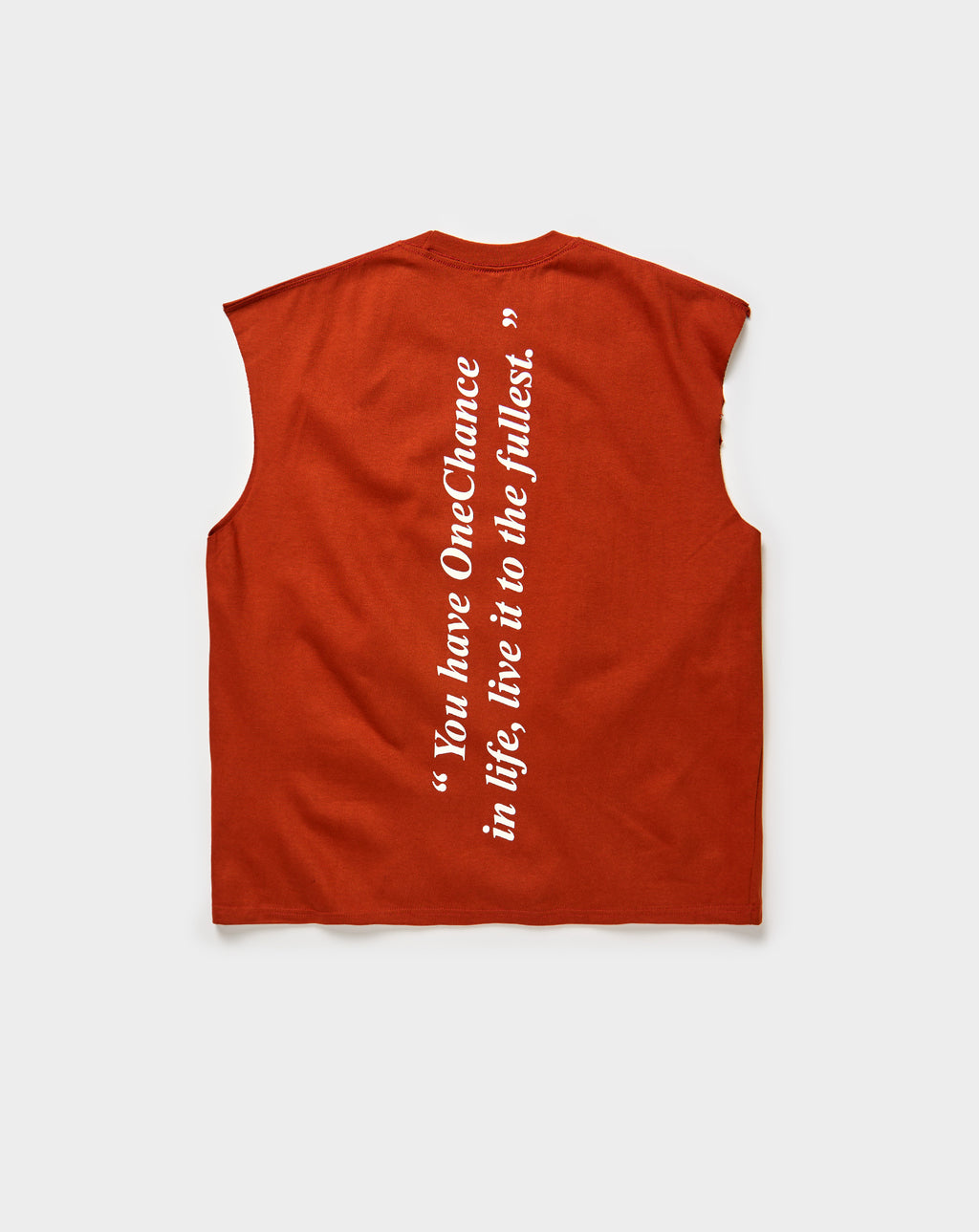 One Chance MMXXV Sleeveless Tee. Underground Apparel. Rule of Next Streetwear.