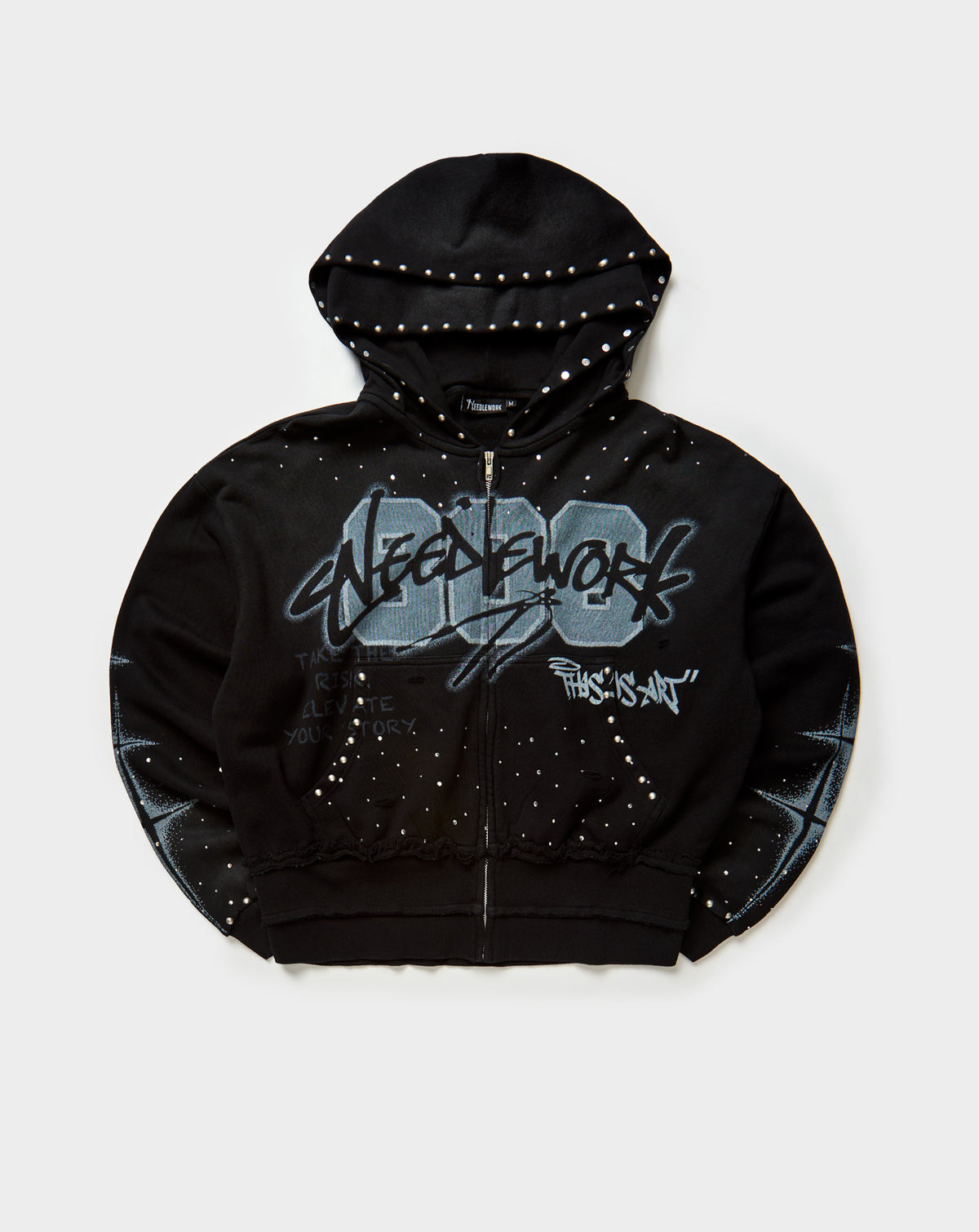 Needlework This Is Art Hoodie in Black