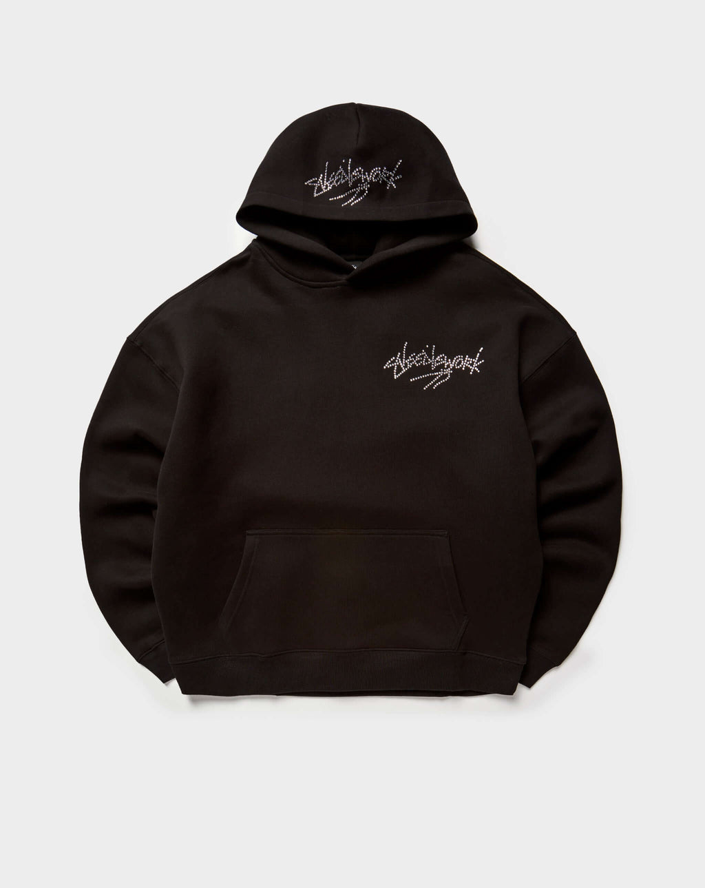 Needlework Rhinestone Hoodie. Underground Apparel. Rule of Next Streetwear.