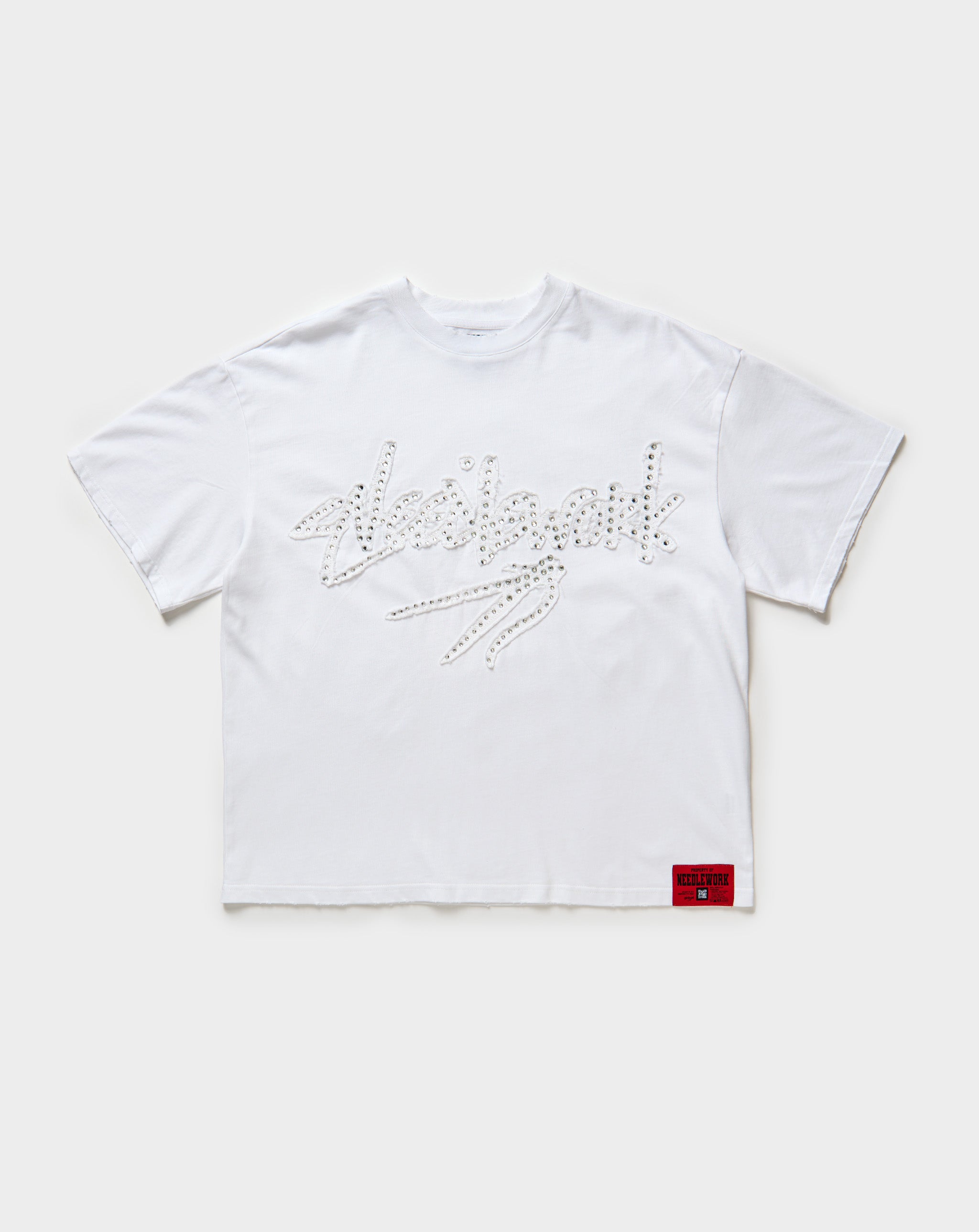 Needlework Rhinestone Signature Logo T-Shirt. Underground Apparel. Rule of Next Streetwear.