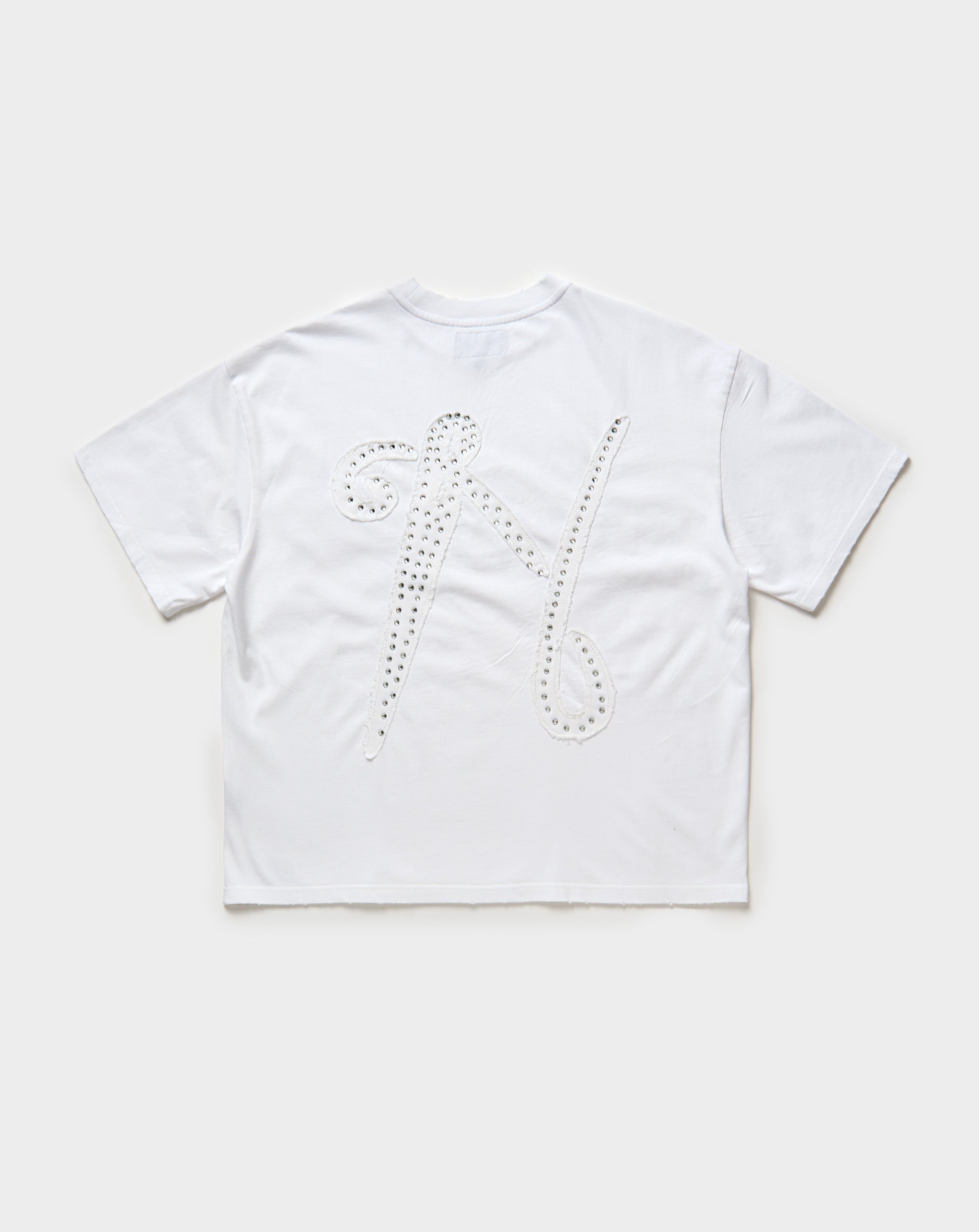 Needlework Rhinestone Signature Logo T-Shirt. Underground Apparel. Rule of Next Streetwear.