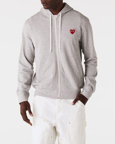 Comme des Garcons Play Multi Heart Logo Hoodie Grey