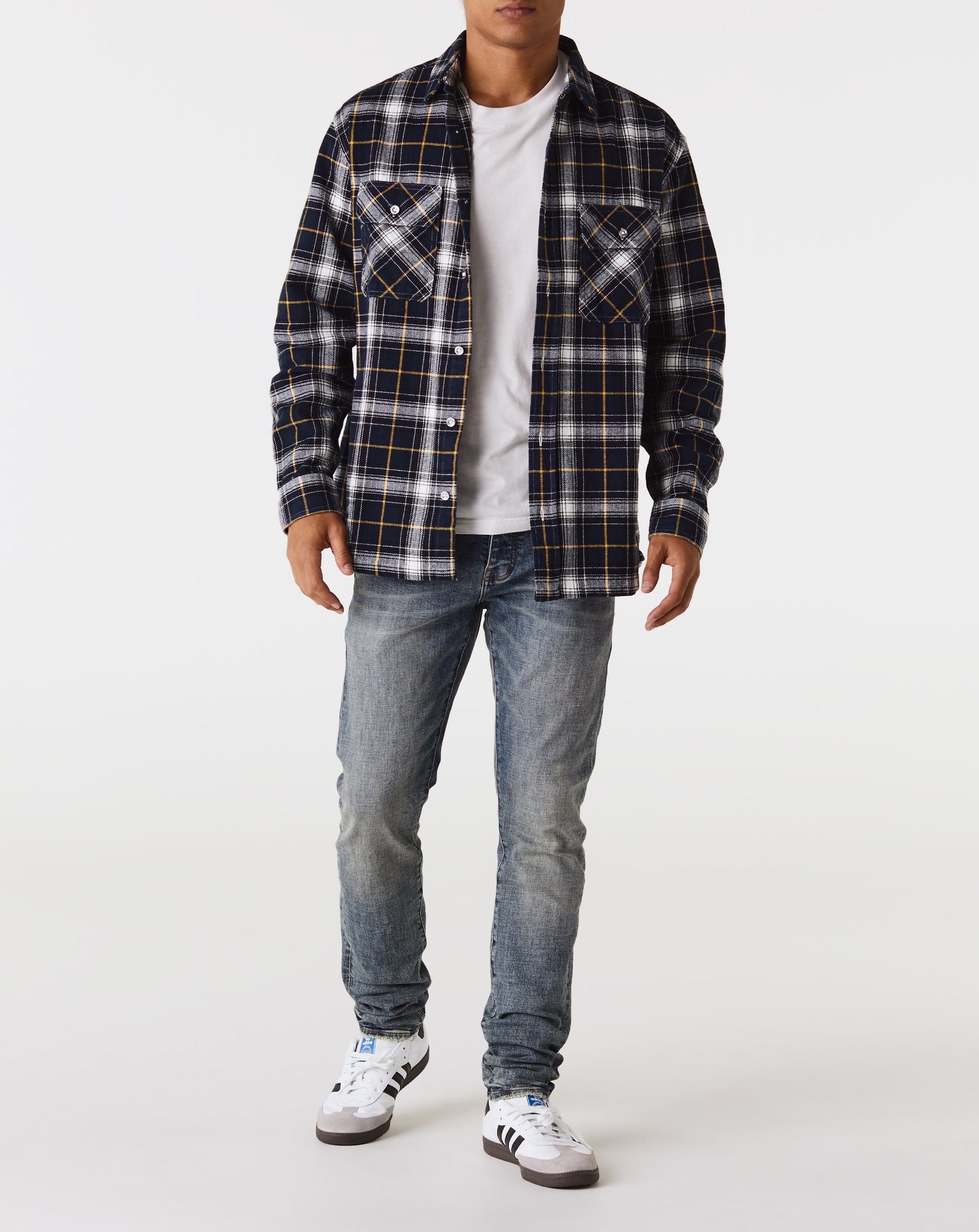 Purple Brand Plaid Flannel Shirt - Rule of Next Apparel
