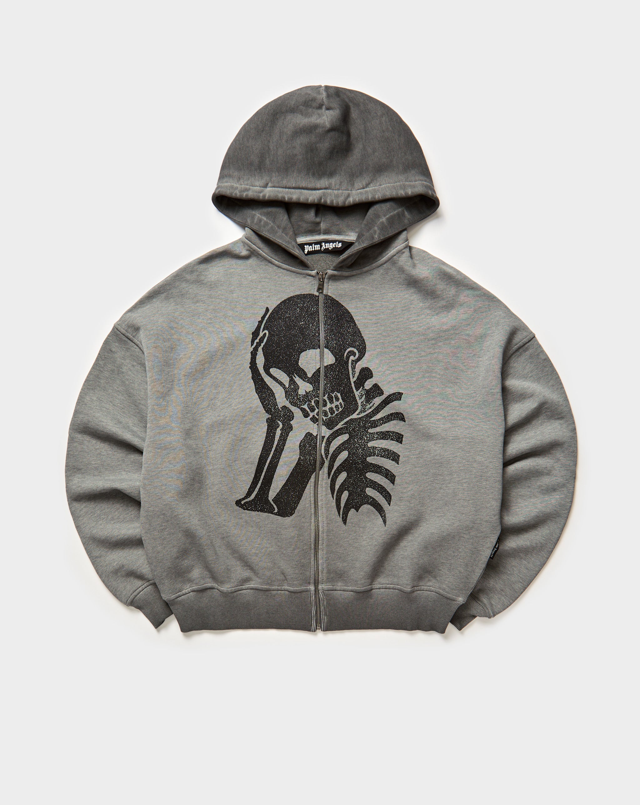 Palm Angels Skull Zipped Loose Hoodie. Underground Apparel. Rule