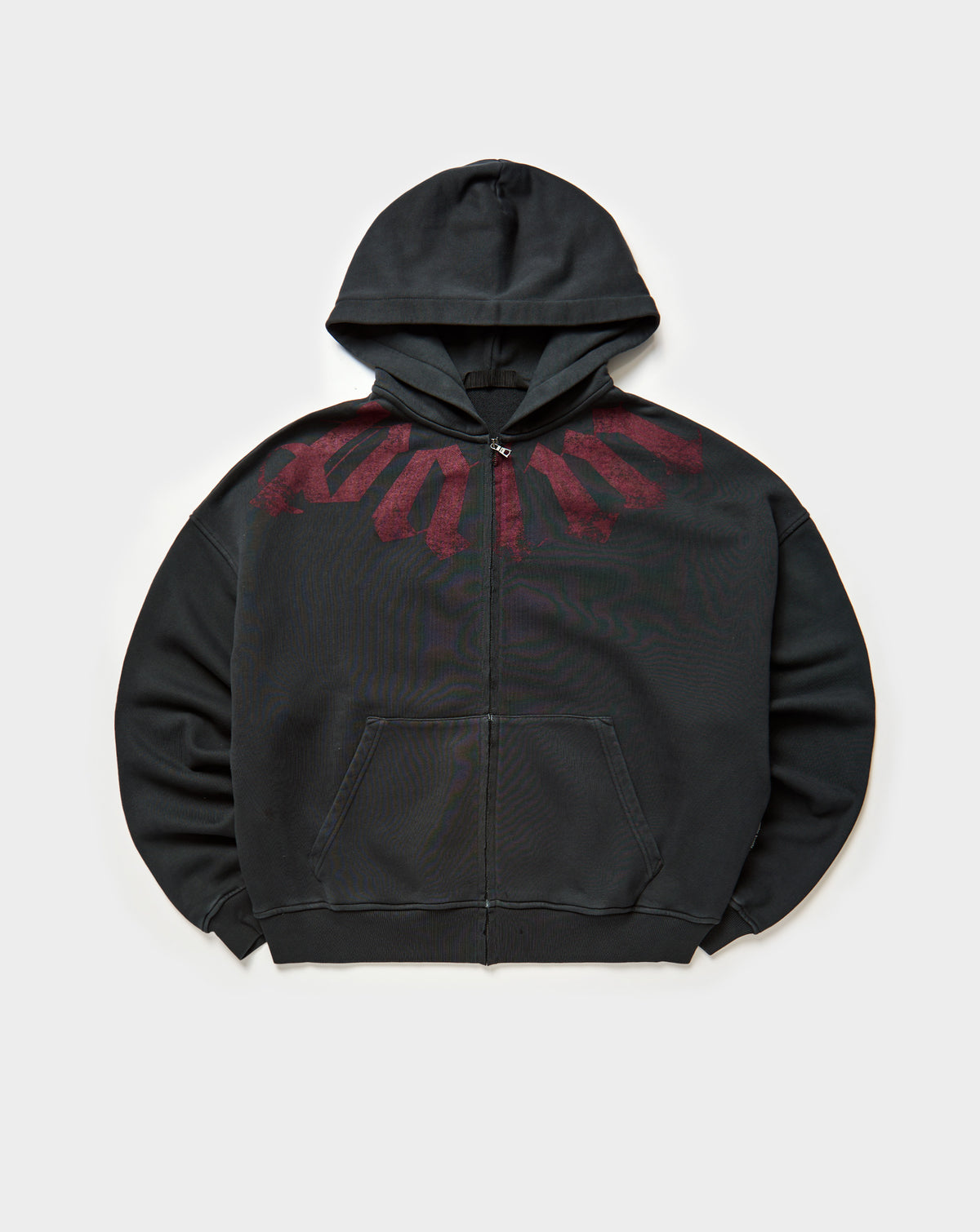 Big Neck Logo Zip Loose Hoodie