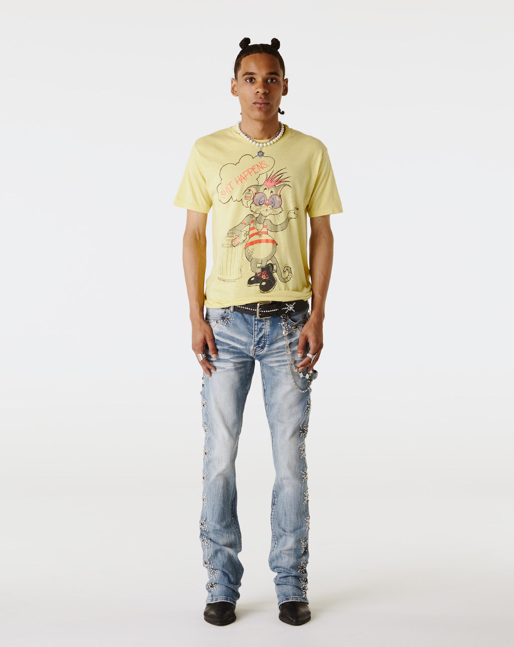 PRVT LBL Jean With Stones - Rule of Next Apparel