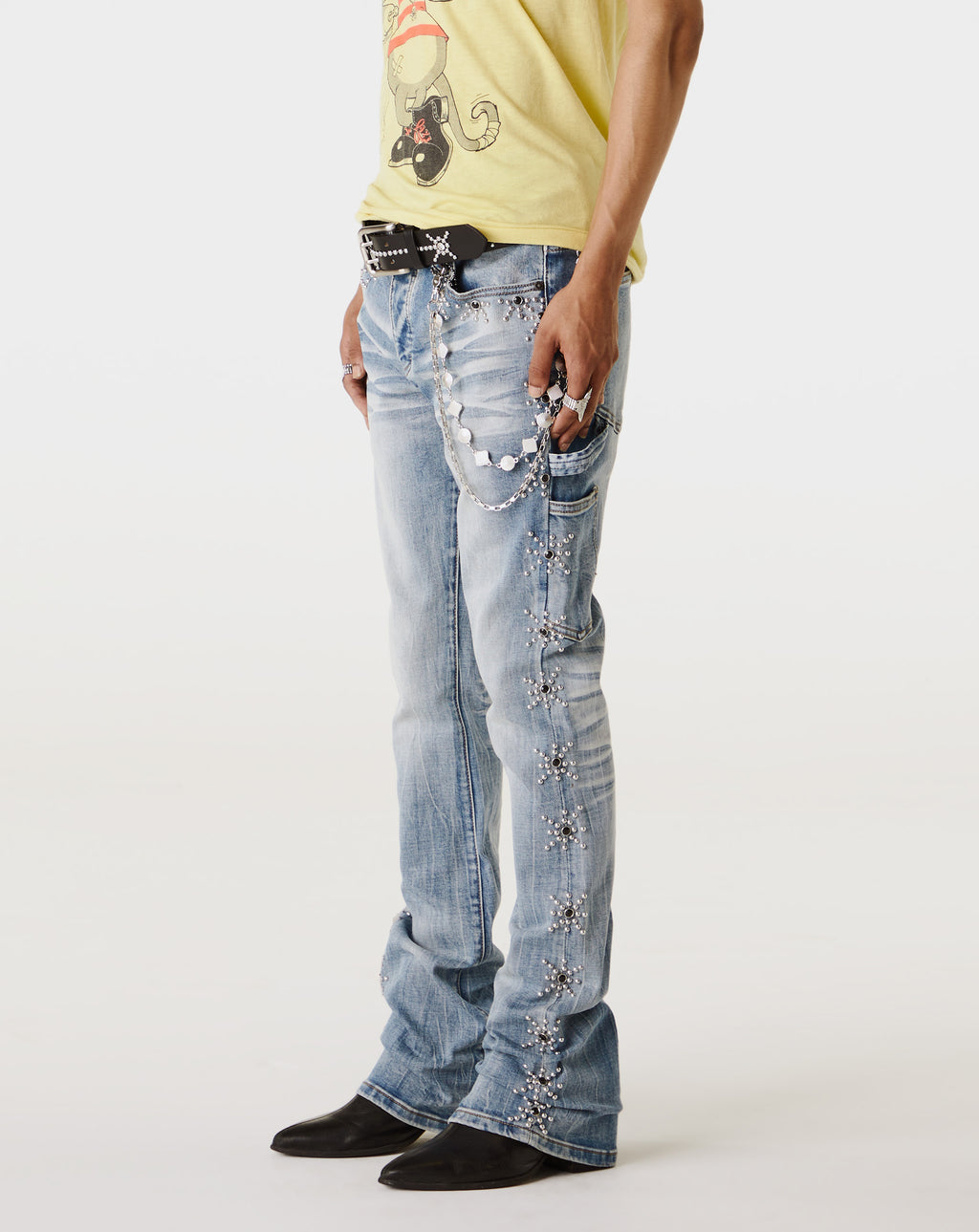 PRVT LBL Jean With Stones - Rule of Next Apparel