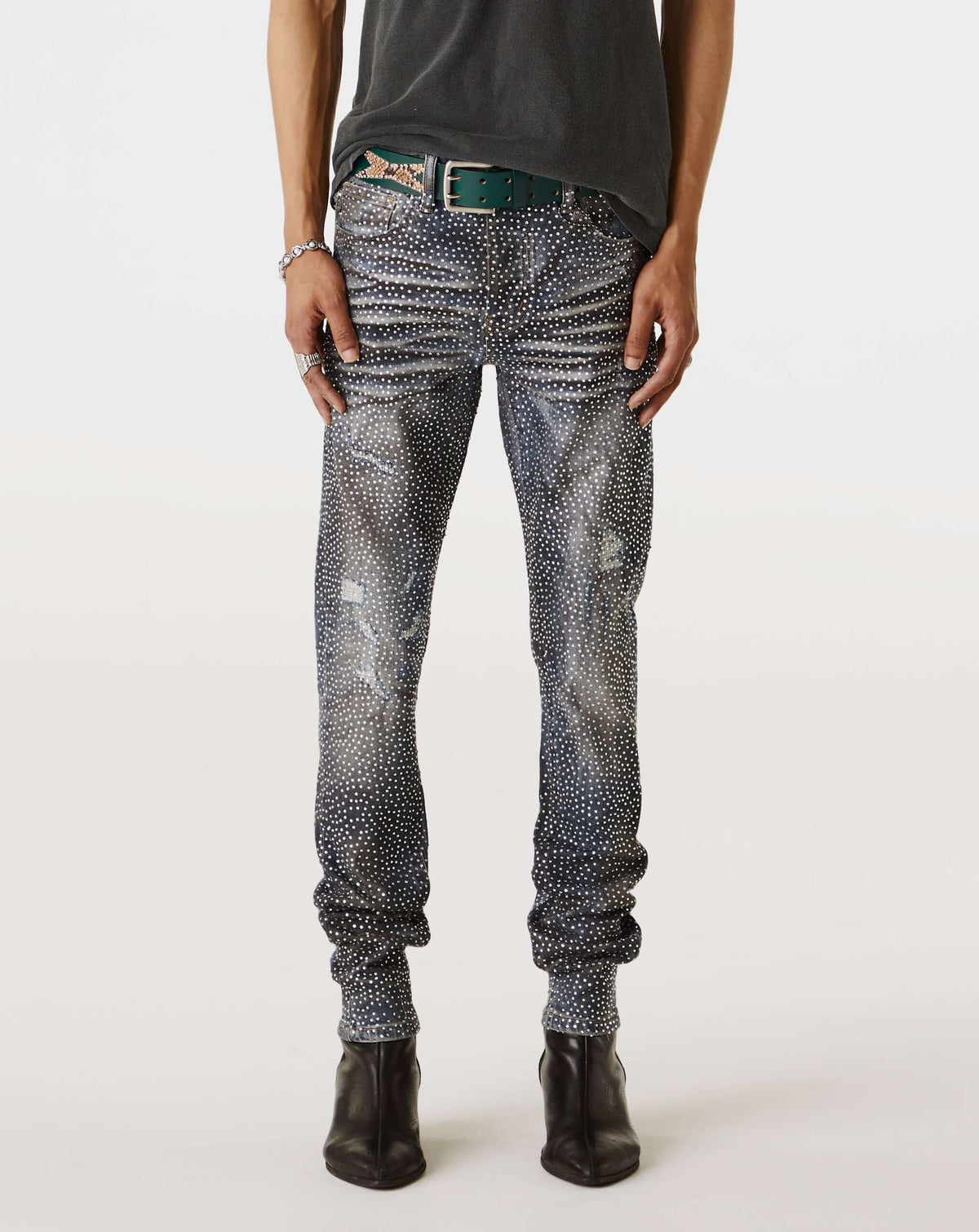 PRVT LBL Rhinestone Skinny Jean in Vintage