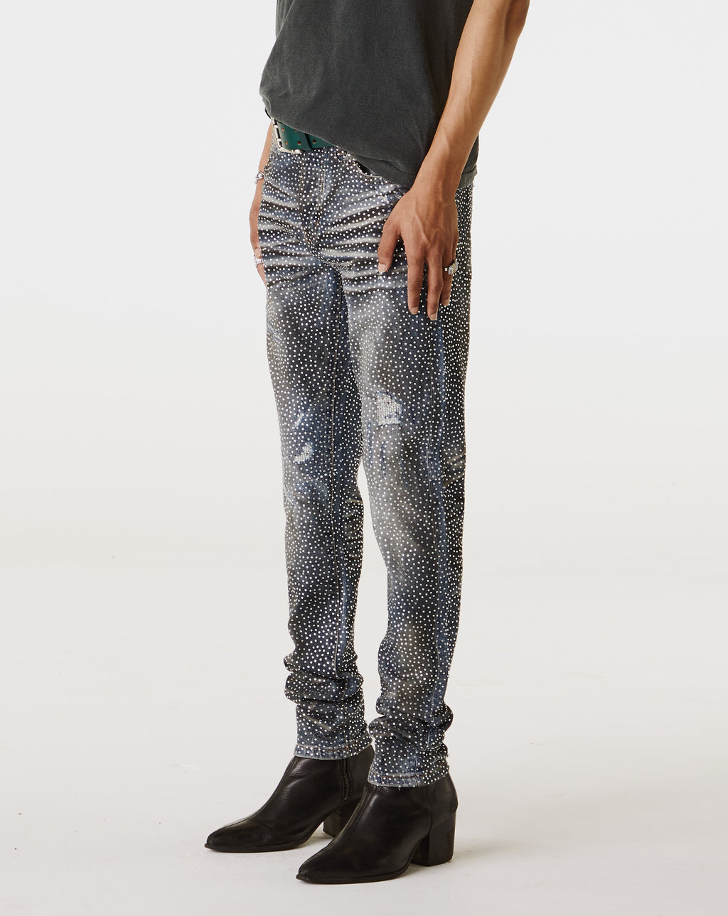 PRVT LBL Rhinestone Skinny Jean - Rule of Next Apparel