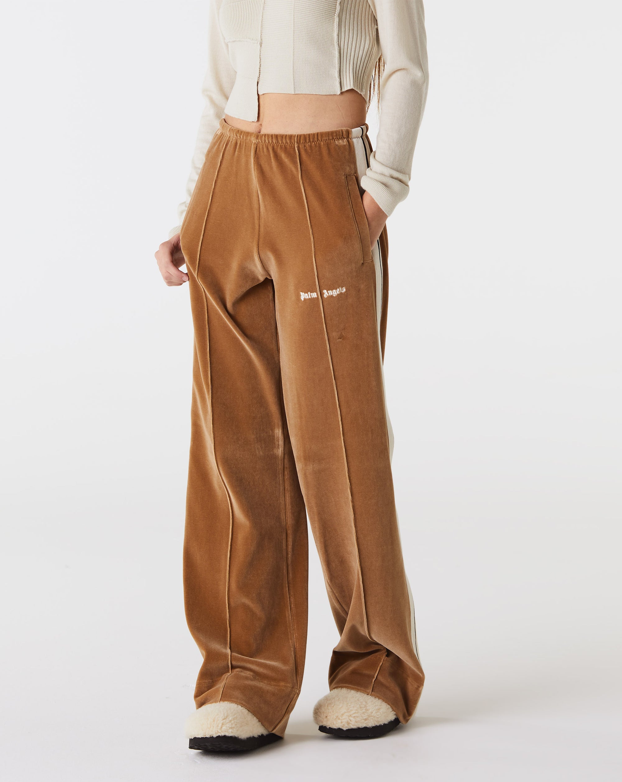 Palm Angels Women's Velvet Loose Track Pants - Rule of Next Apparel