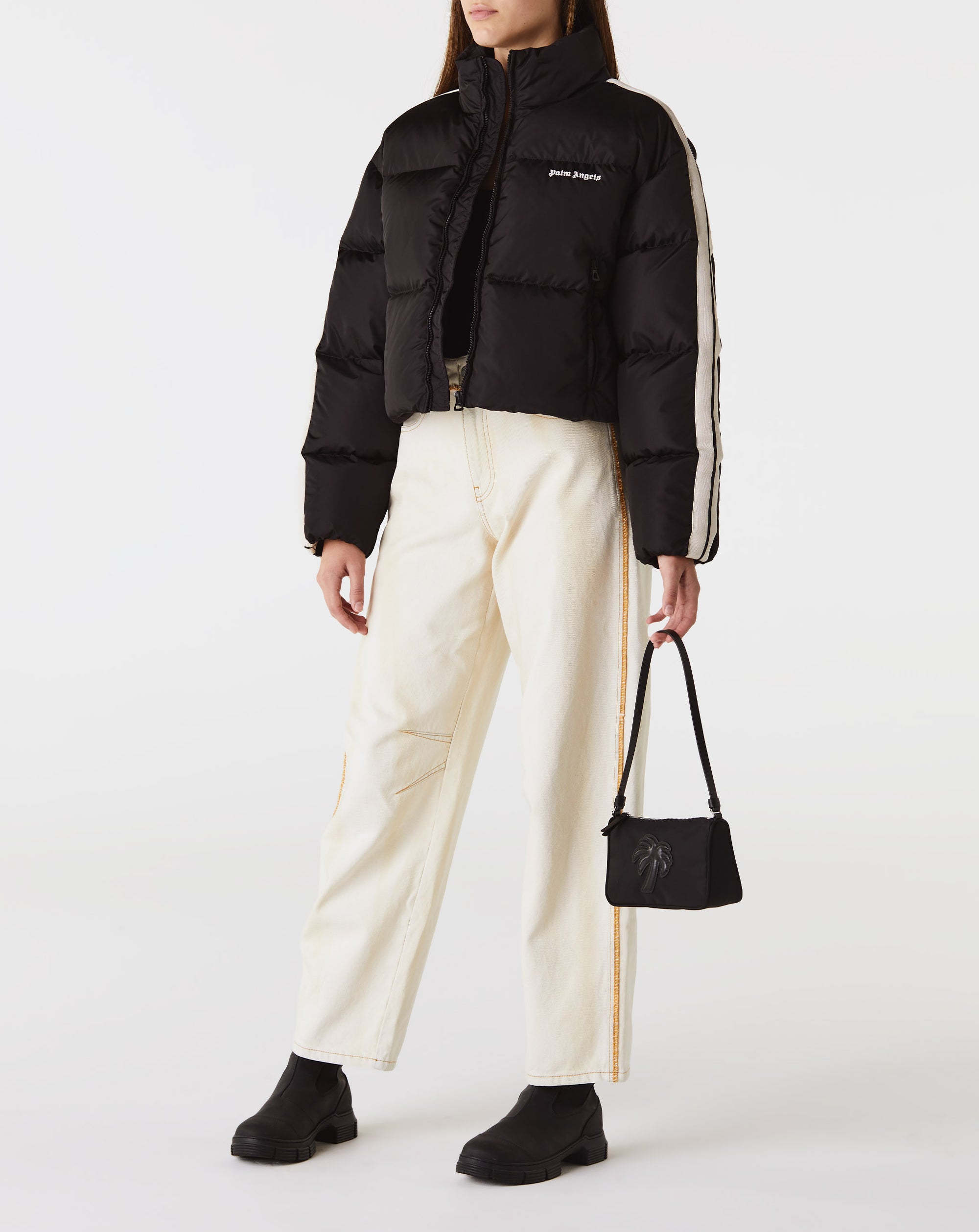 Palm Angels Women's Crop Track Down Jacket - Rule of Next Apparel