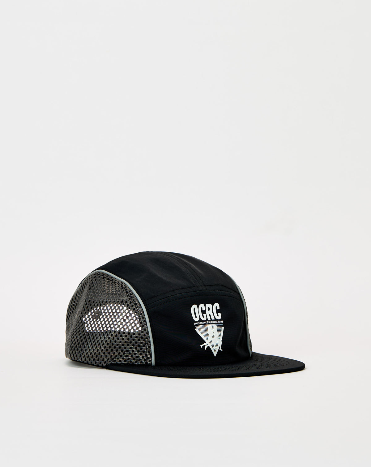 One Chance Running Club 5 Panel Hat in Black