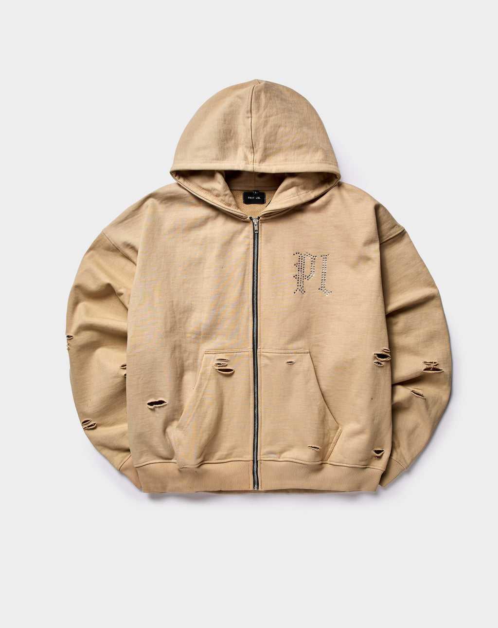 Ripped Rhinestones Hoodie