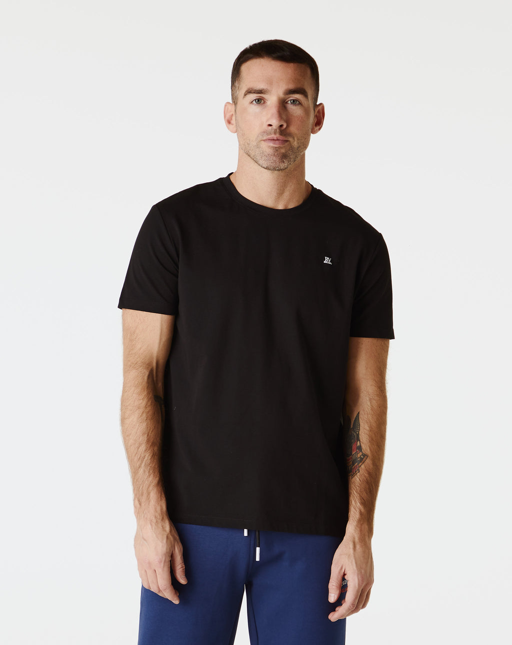 Roberto Vino Milano RV Milano Black Plain T-Shirt - Rule of Next Apparel