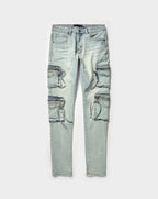 PRVT LBL Cargo Skinny in Light Blue