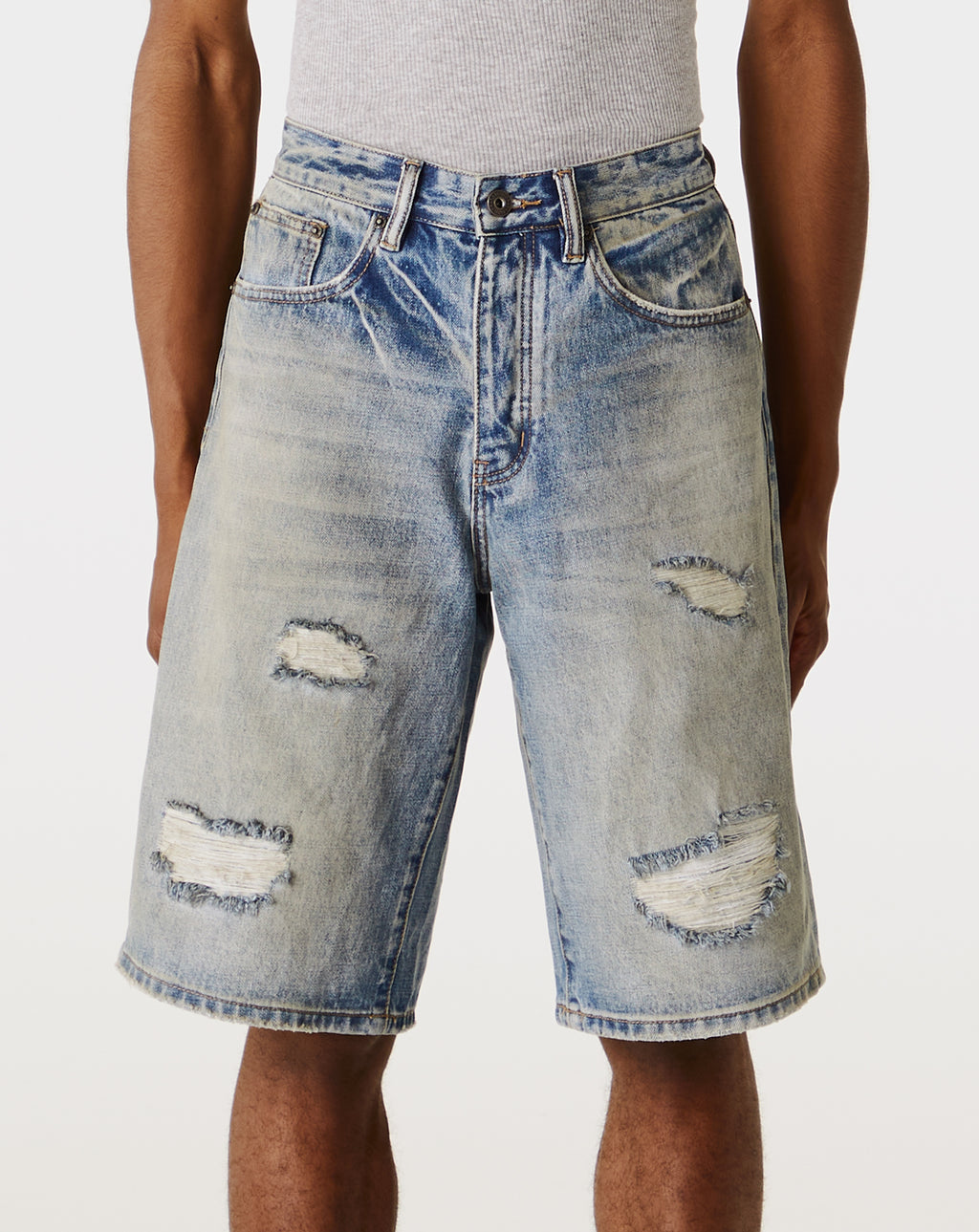 PRVT LBL Distressed Denim Short - Rule of Next Apparel