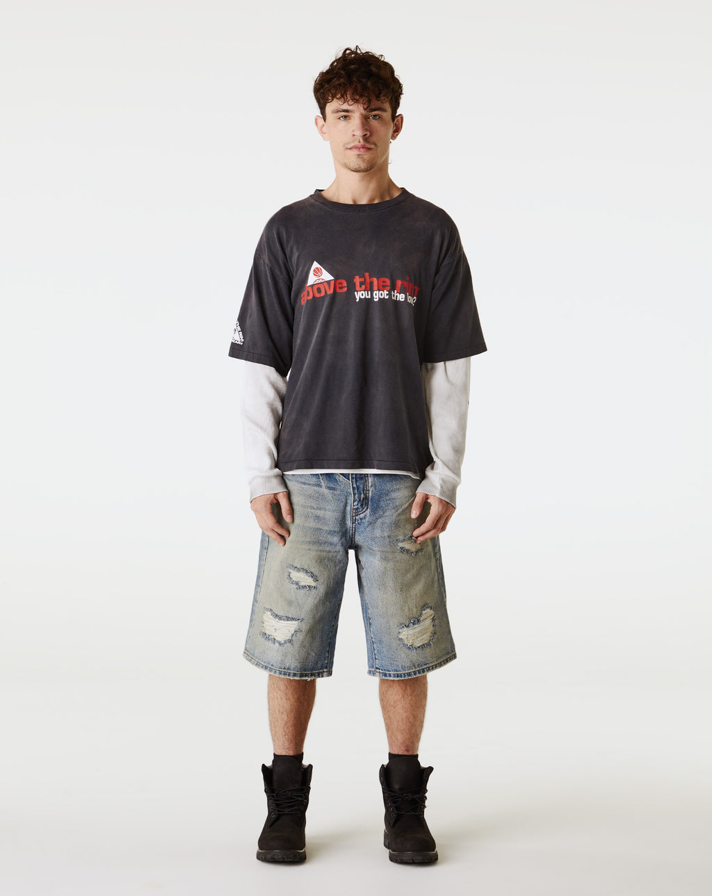 PRVT LBL Distressed Denim Short - Rule of Next Apparel