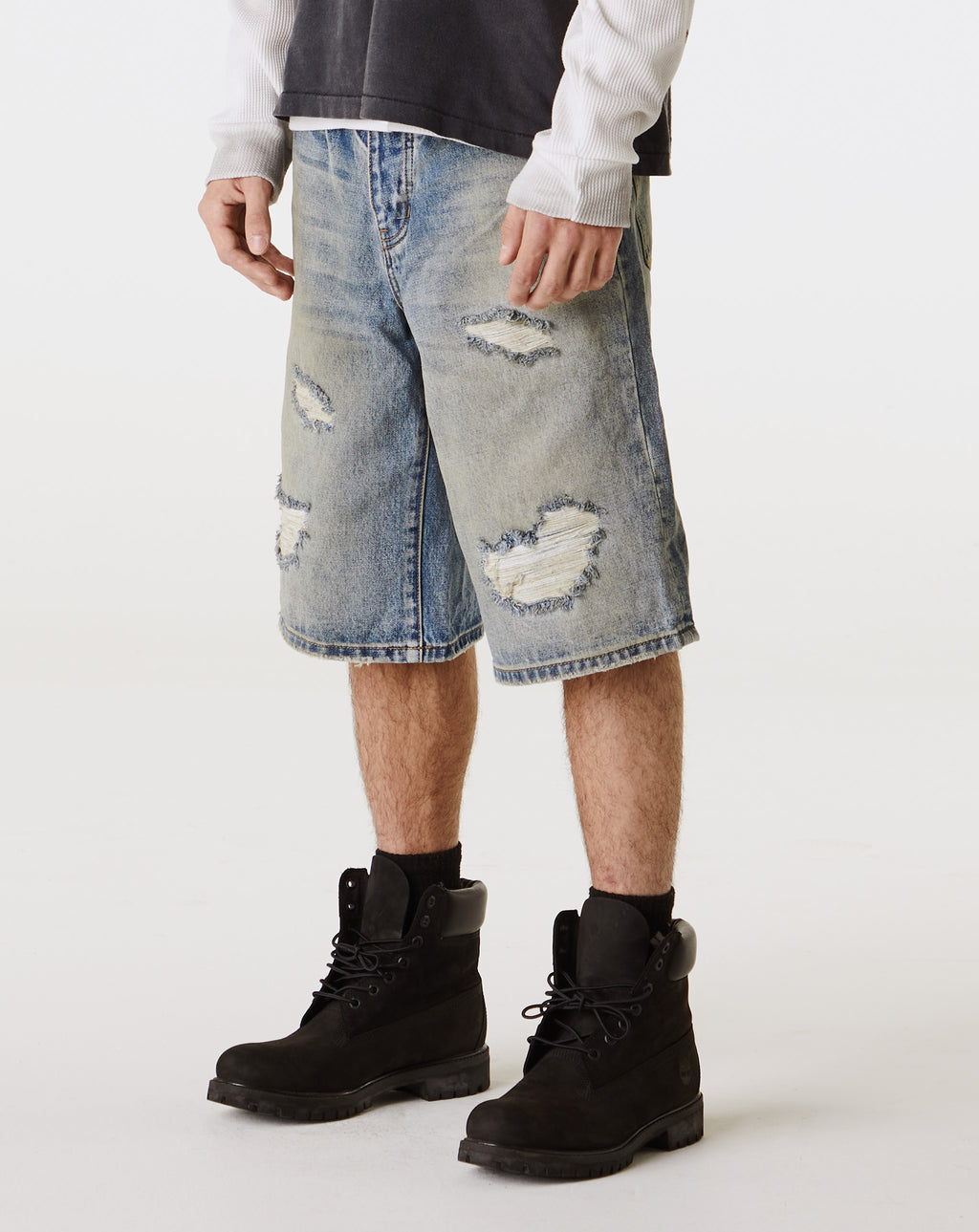 PRVT LBL Distressed Denim Short - Rule of Next Apparel