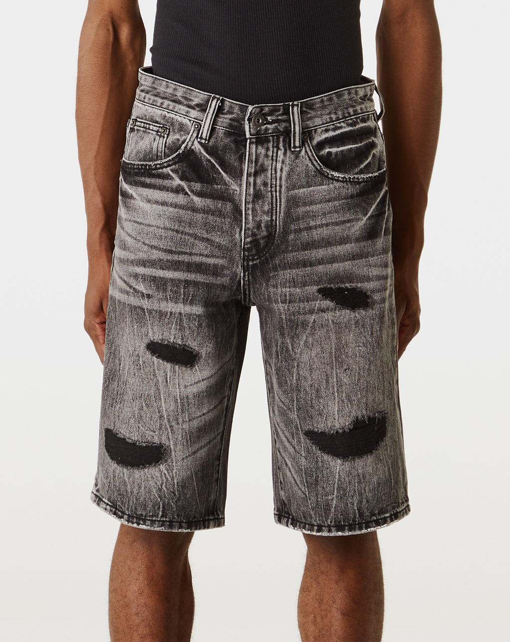 PRVT LBL Distressed Denim Short - Rule of Next Apparel