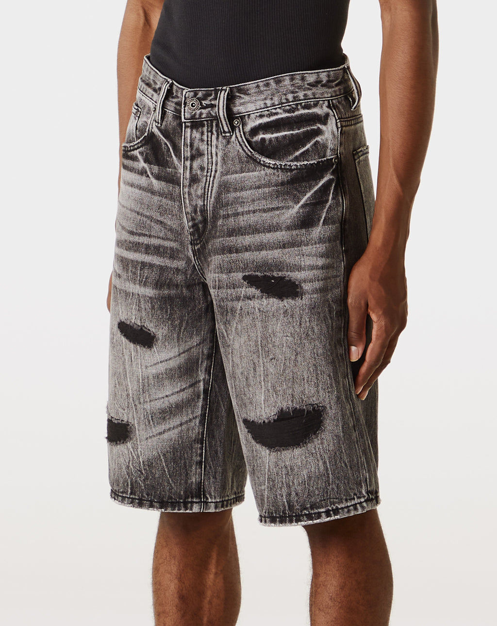 PRVT LBL Distressed Denim Short - Rule of Next Apparel