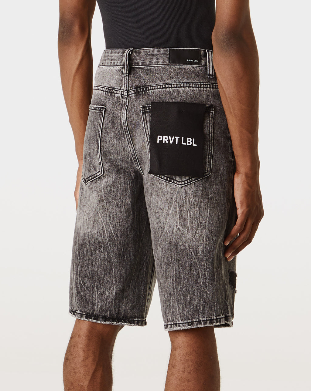 PRVT LBL Distressed Denim Short - Rule of Next Apparel