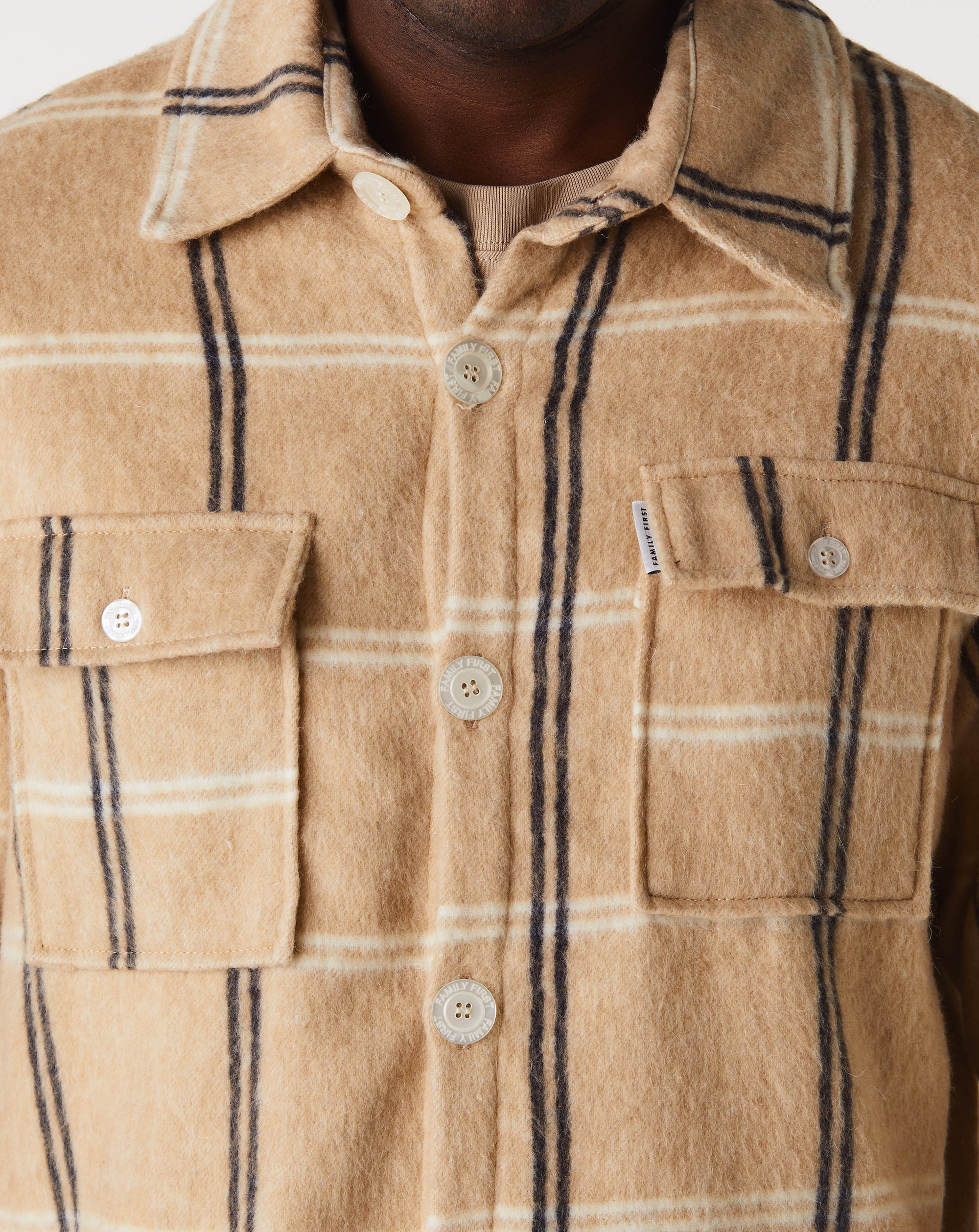 Family First Quadri Shirt Jacket - Rule of Next Apparel