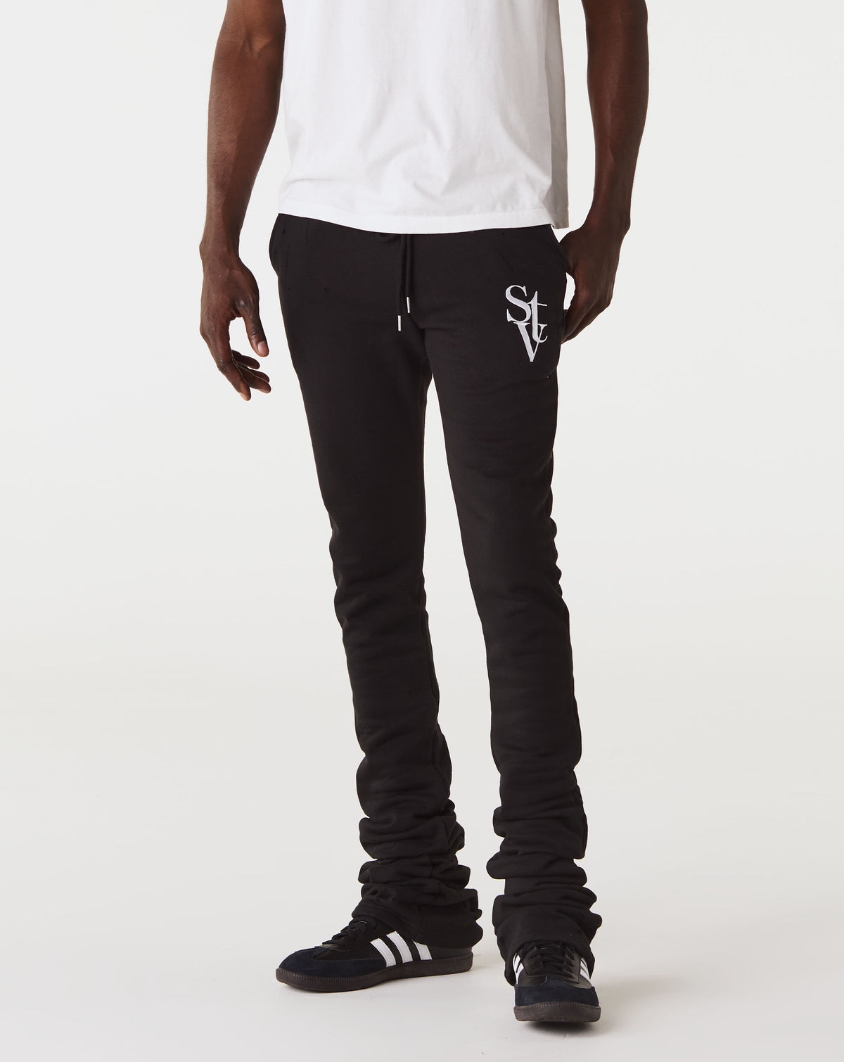 Si Tu Veux Denim Logo Stacked Jogger - Rule of Next Apparel