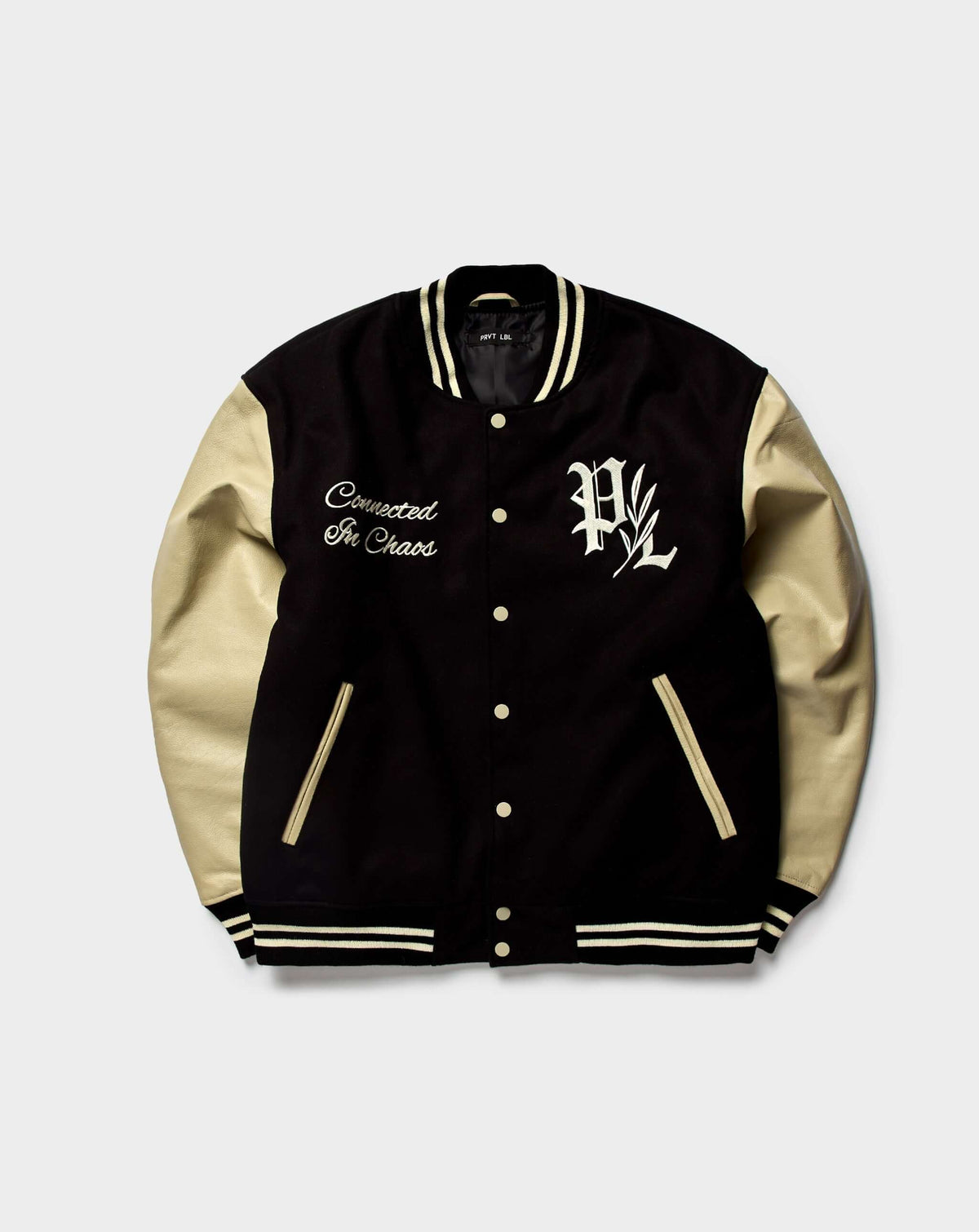 PRVT LBL PRVT LBL - Varsity Jacket - Black Underground Streetwear 
