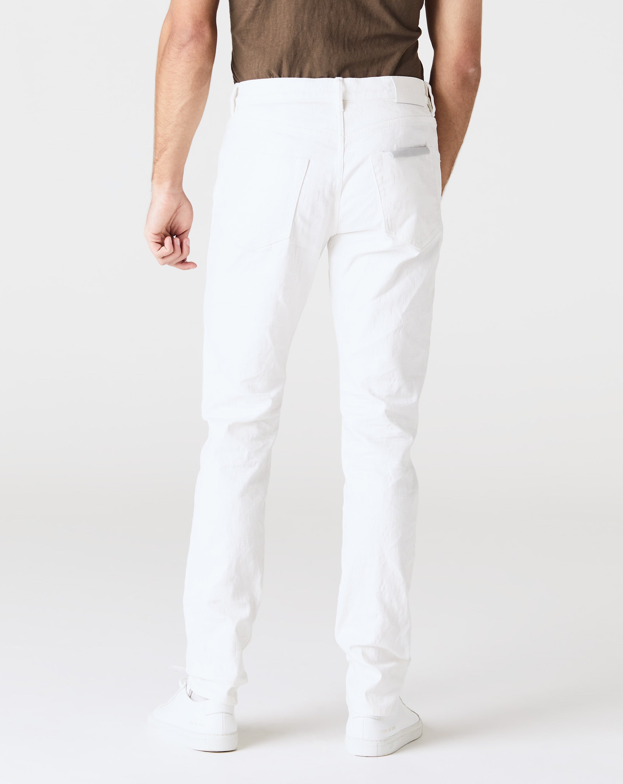 Purple Brand White Film Monogram Low Rise Slim Jeans - Rule of Next Apparel