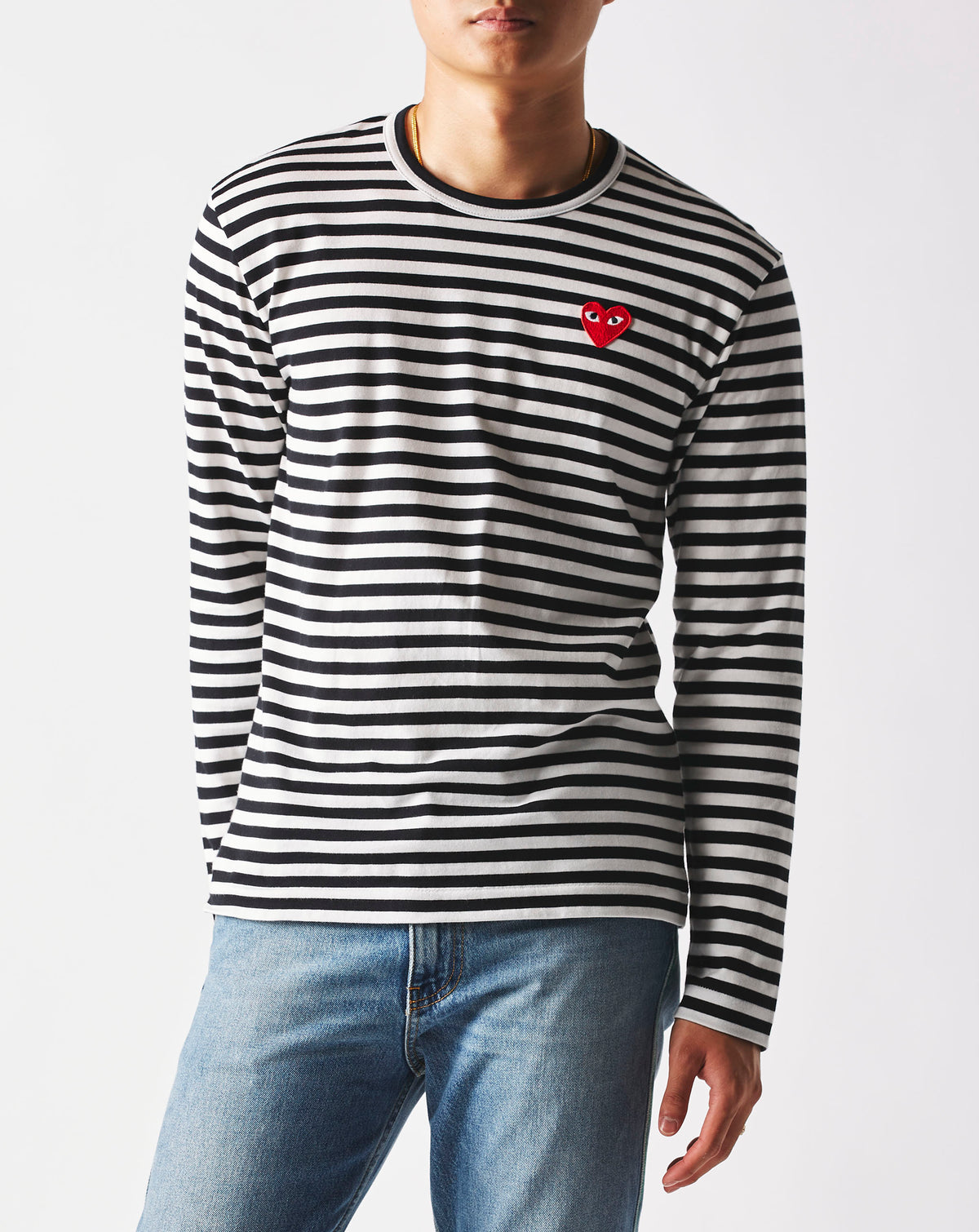 Comme des Garcons PLAY Striped Long Sleeve T-Shirt - Rule of Next Apparel