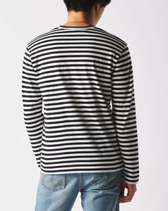 Comme des Garcons PLAY Striped Long Sleeve T-Shirt - Rule of Next Apparel