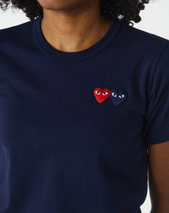 Comme des Garcons PLAY Women's Double Heart T-Shirt - Rule of Next Apparel