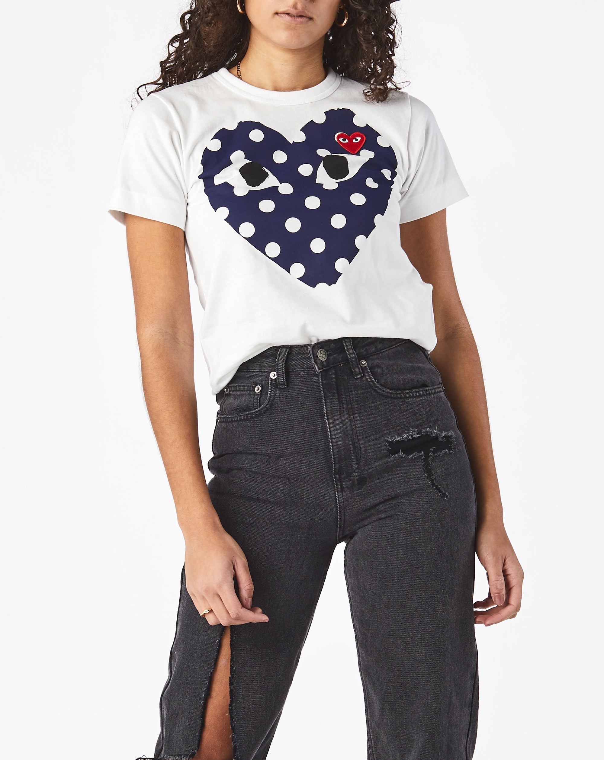 Comme des Garcons PLAY Women's Polka Dot Heart T-Shirt - Rule of Next Apparel