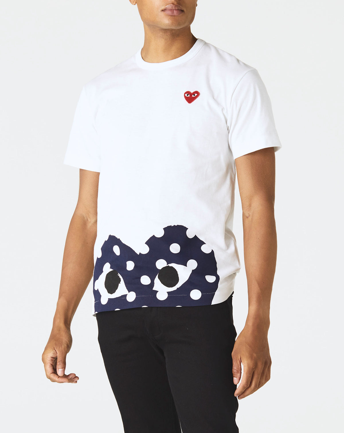 Comme des Garcons PLAY Half Polka Dot Heart T-Shirt - Rule of Next Apparel