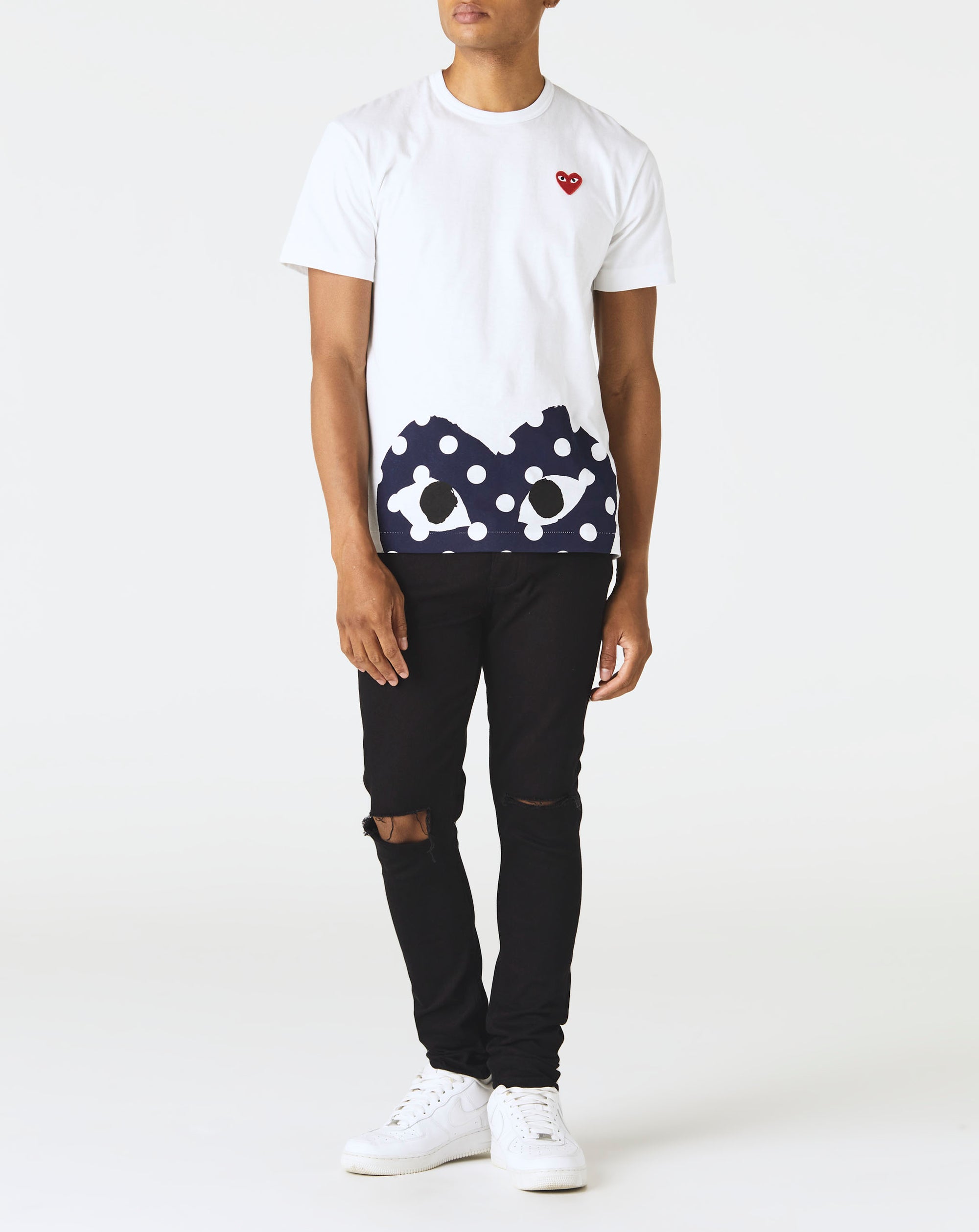 Comme des Garcons PLAY Half Polka Dot Heart T-Shirt - Rule of Next Apparel