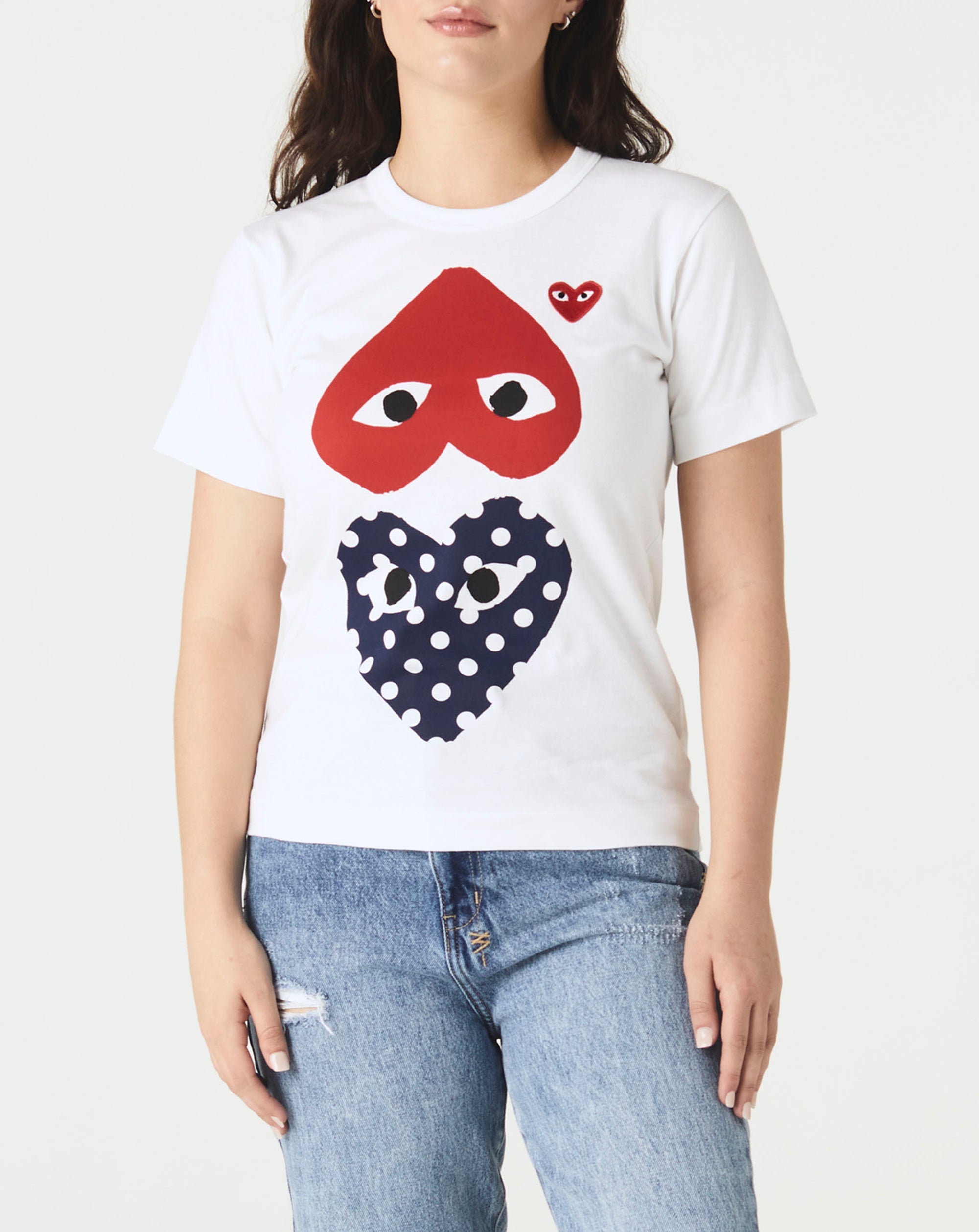 Comme des Garcons PLAY Women's Polka Dot Heart T-Shirt - Rule of Next Apparel