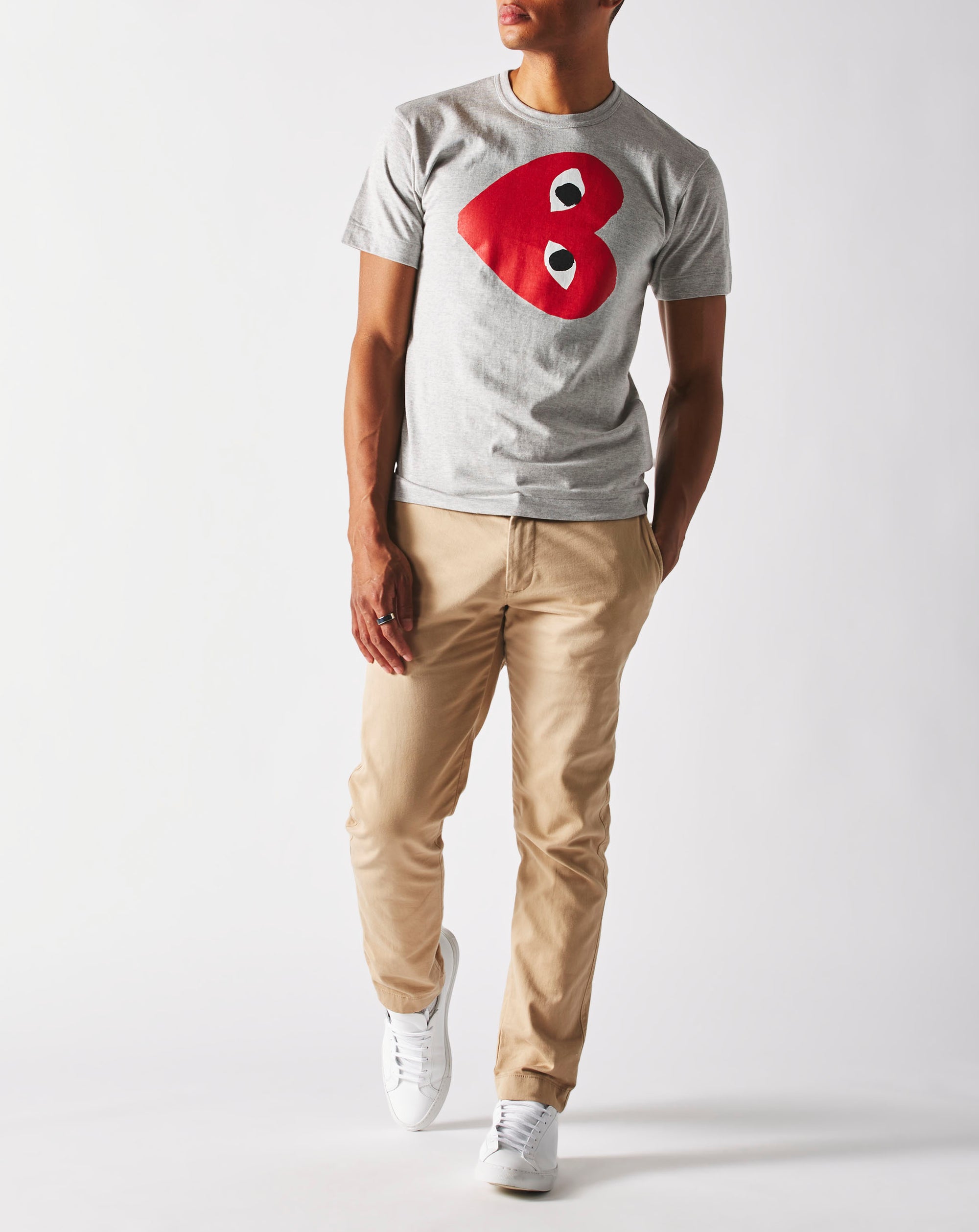 Comme des Garcons PLAY Sideways Red Heart T-Shirt - Rule of Next Apparel