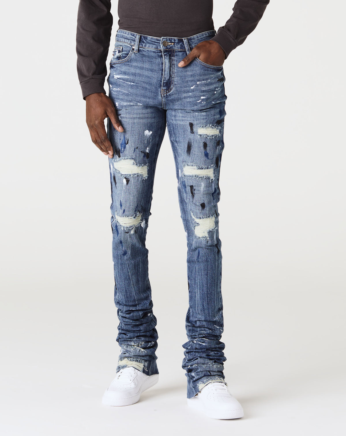 Si Tu Veux Denim Marc Stacked Jean - Rule of Next Apparel